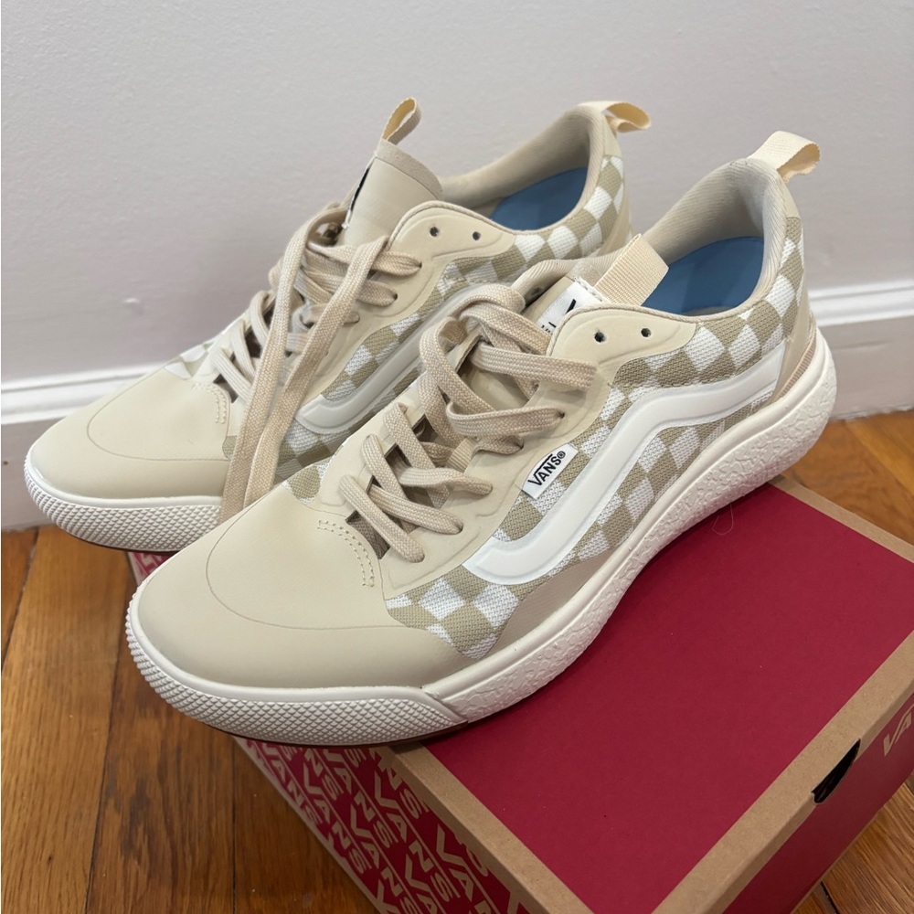 Vans Beige Checkered Sneakers
